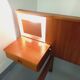 Vintage Scandinavian style double bed in teak from the 60s with integrated bedside lights