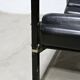 Black leather chaise longue, Eileen Gray design, 1927, France, circa 1975.