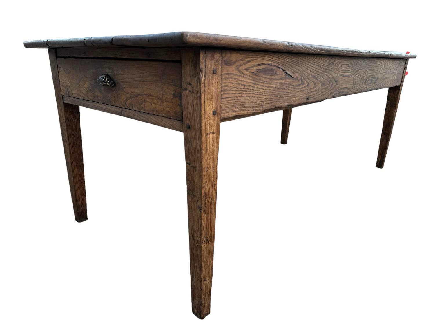 Oak farm table with 2 drawers 19'S