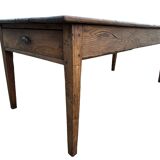 Oak farm table with 2 drawers 19'S