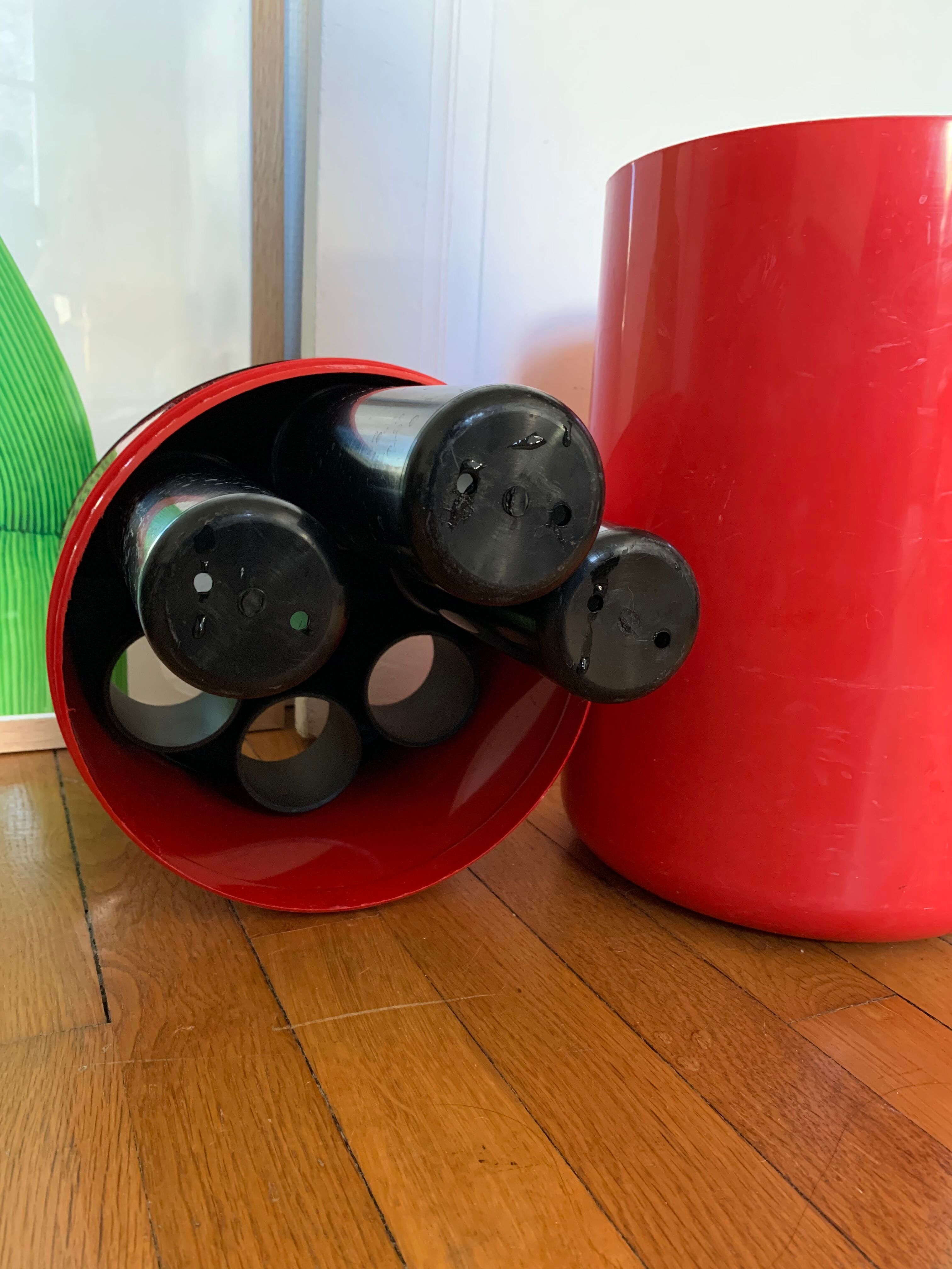 Umbrella holder Samp 70s red and black