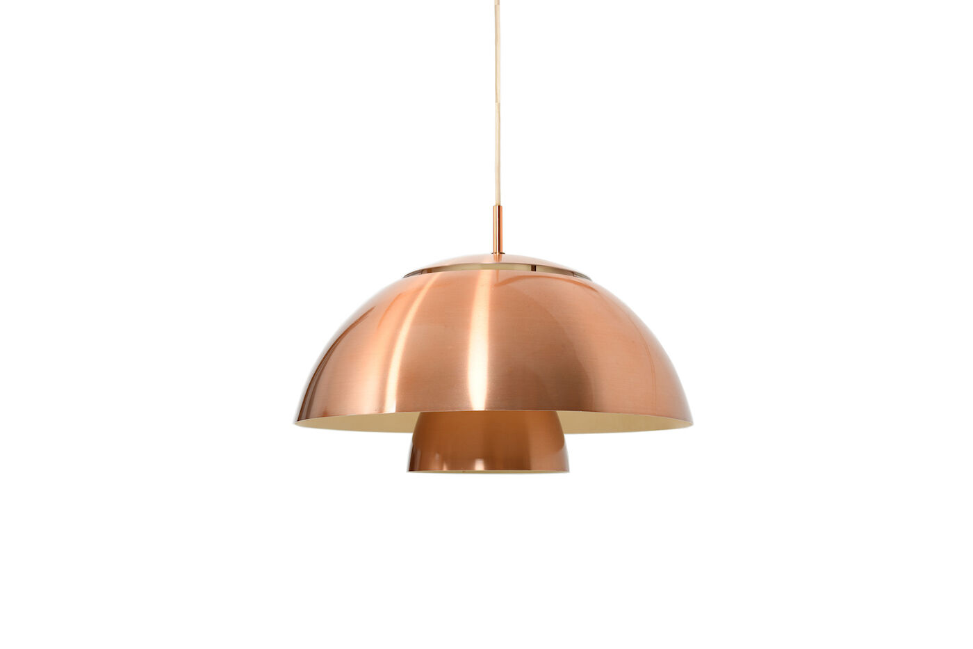 Danish oak and copper wall lamp 1960s