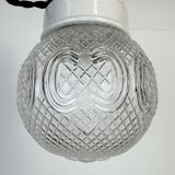 Vintage White Porcelain Pendant Light, 1970s
