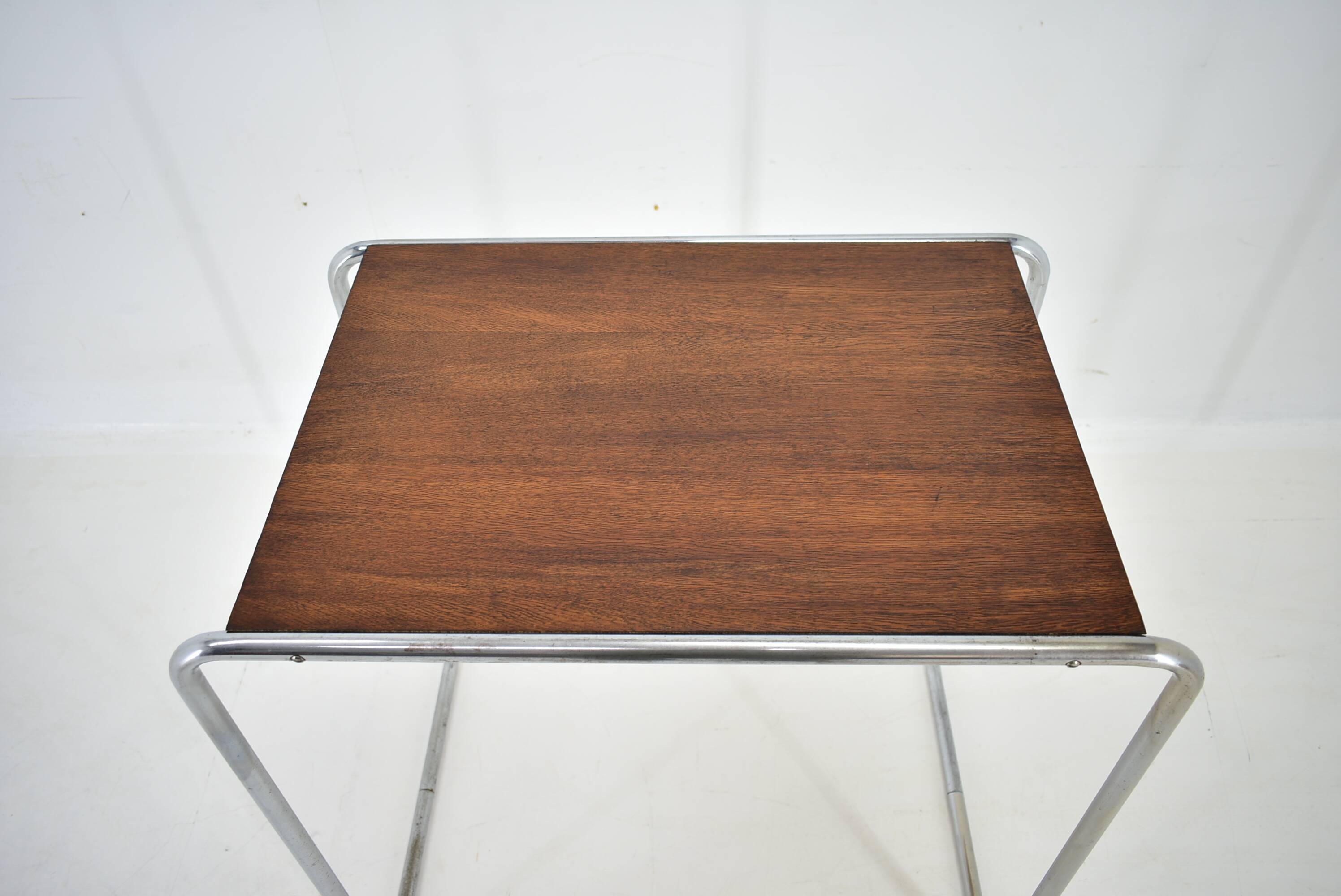 Table Bauhaus Chromée par Marcel Breuer pour Mucke Melder, 1930s