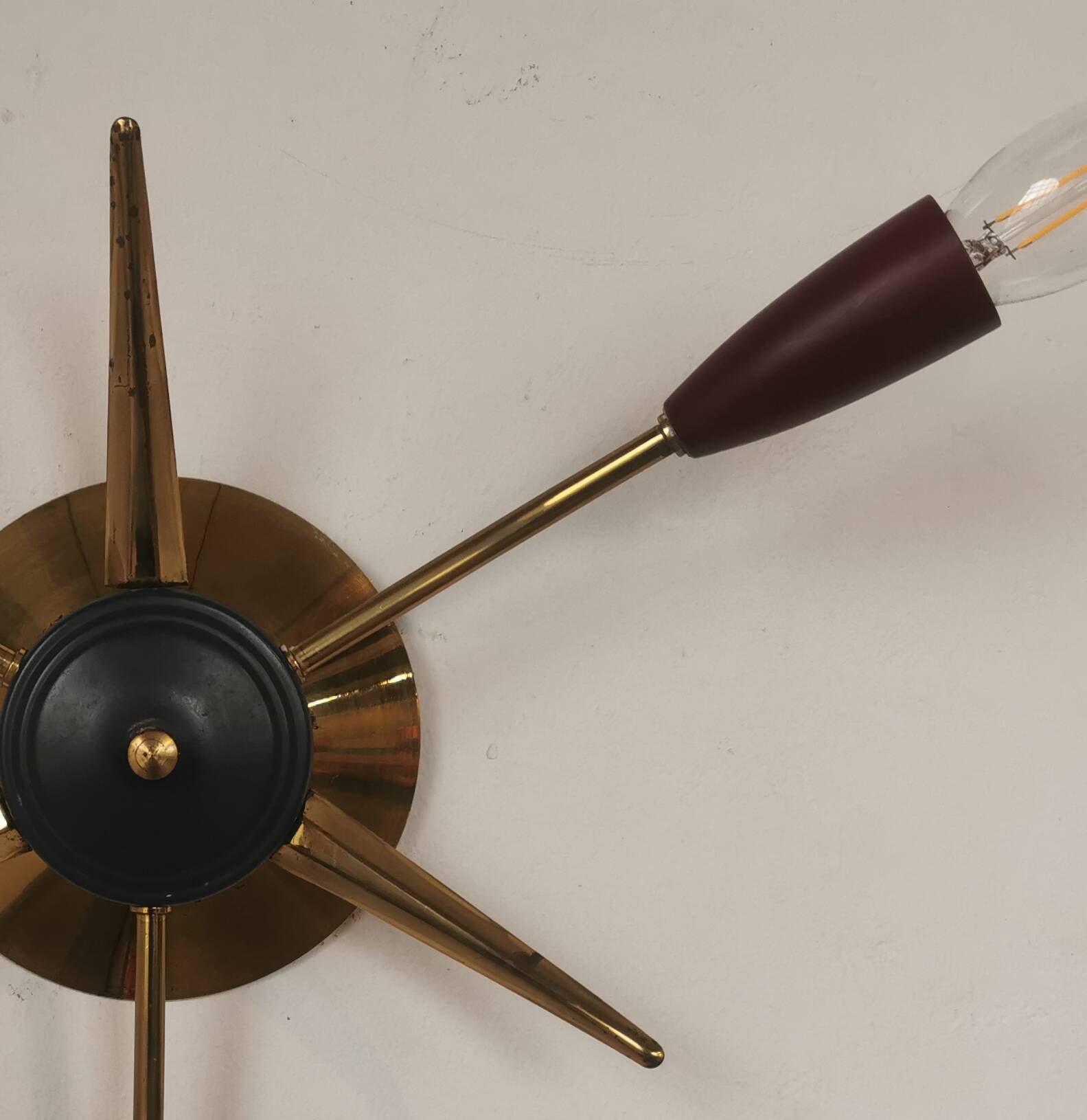 Brass Sputnik ceiling or wall light
