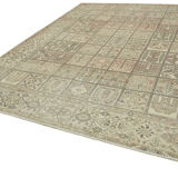 Handmade oriental 1980s 303 cm x 368 cm beige wool carpet
