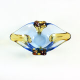 Vintage art glass bowl by Frantisek Zemek, Skrdlovice, Czechoslovakia 1960s