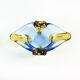 Vintage art glass bowl by Frantisek Zemek, Skrdlovice, Czechoslovakia 1960s