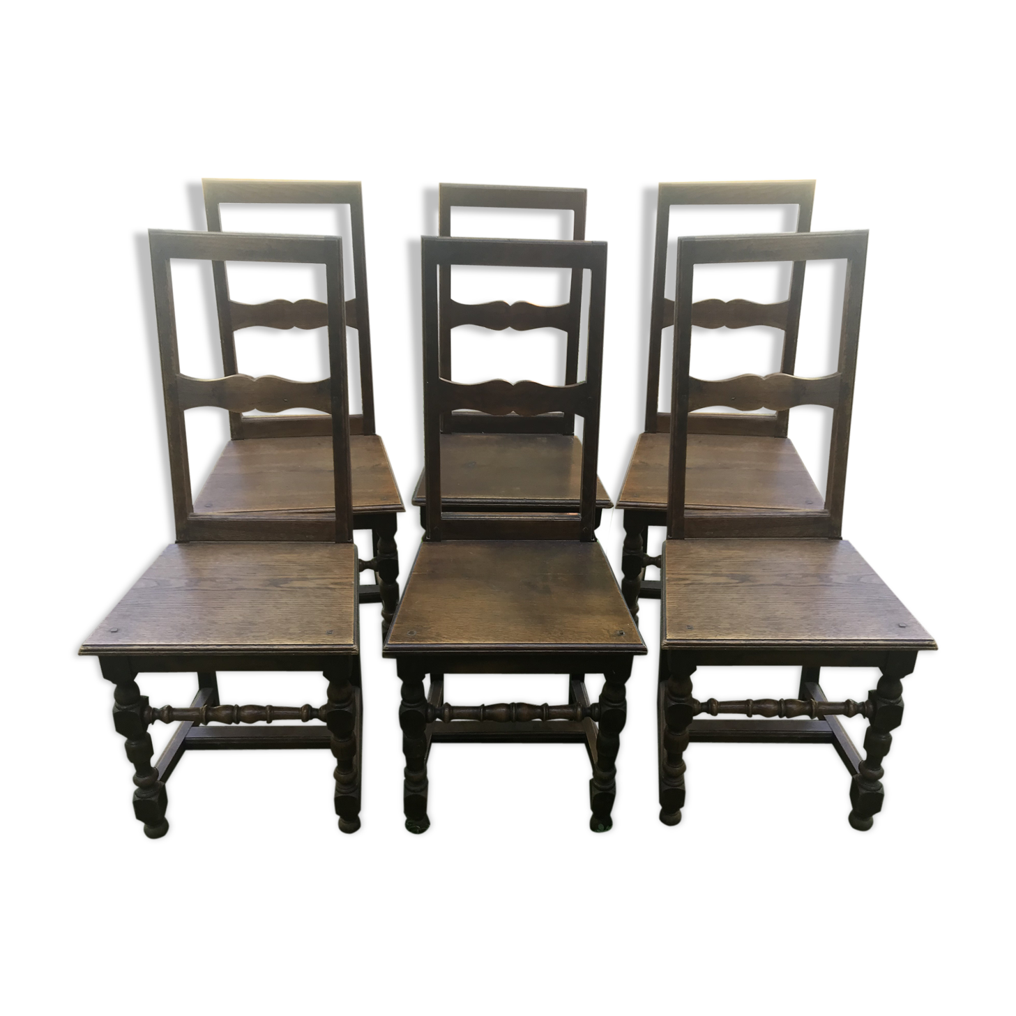 6 Lorraines chairs solid oak