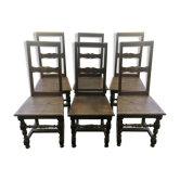 6 Lorraines chairs solid oak