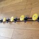Vintage coat rack with 5 metal racks