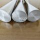 Series of 3 Scandinavian "diabolo" candlesticks in aluminum 1970