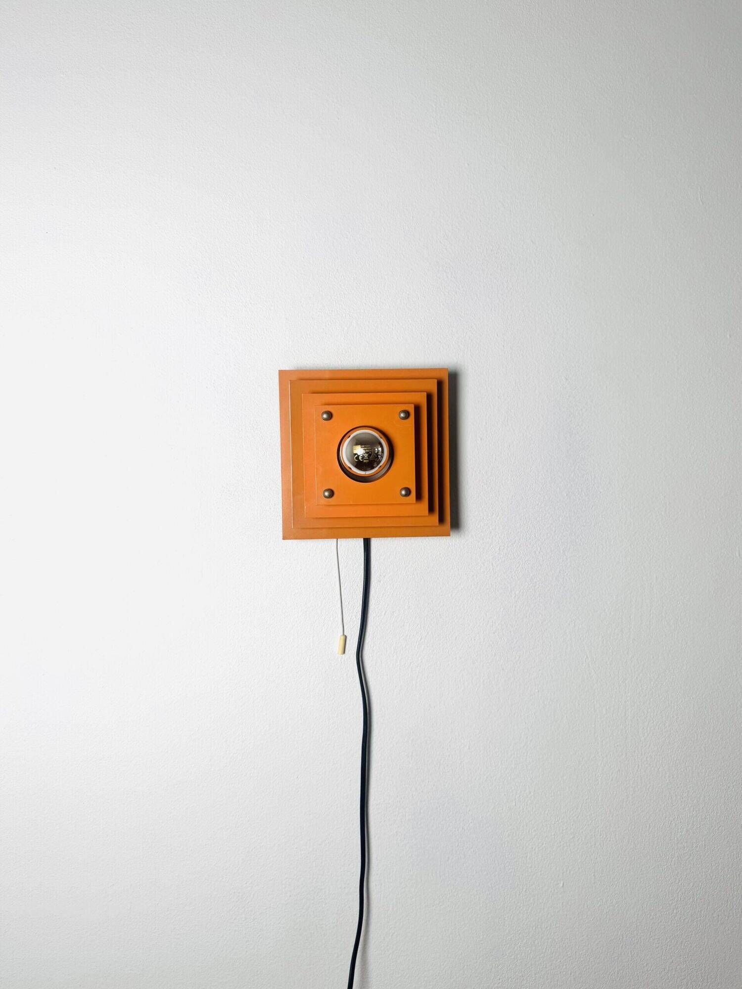 Pyramid Layered Wall Lamp In Orange By Hustadt Leuchten, Germany 1960S