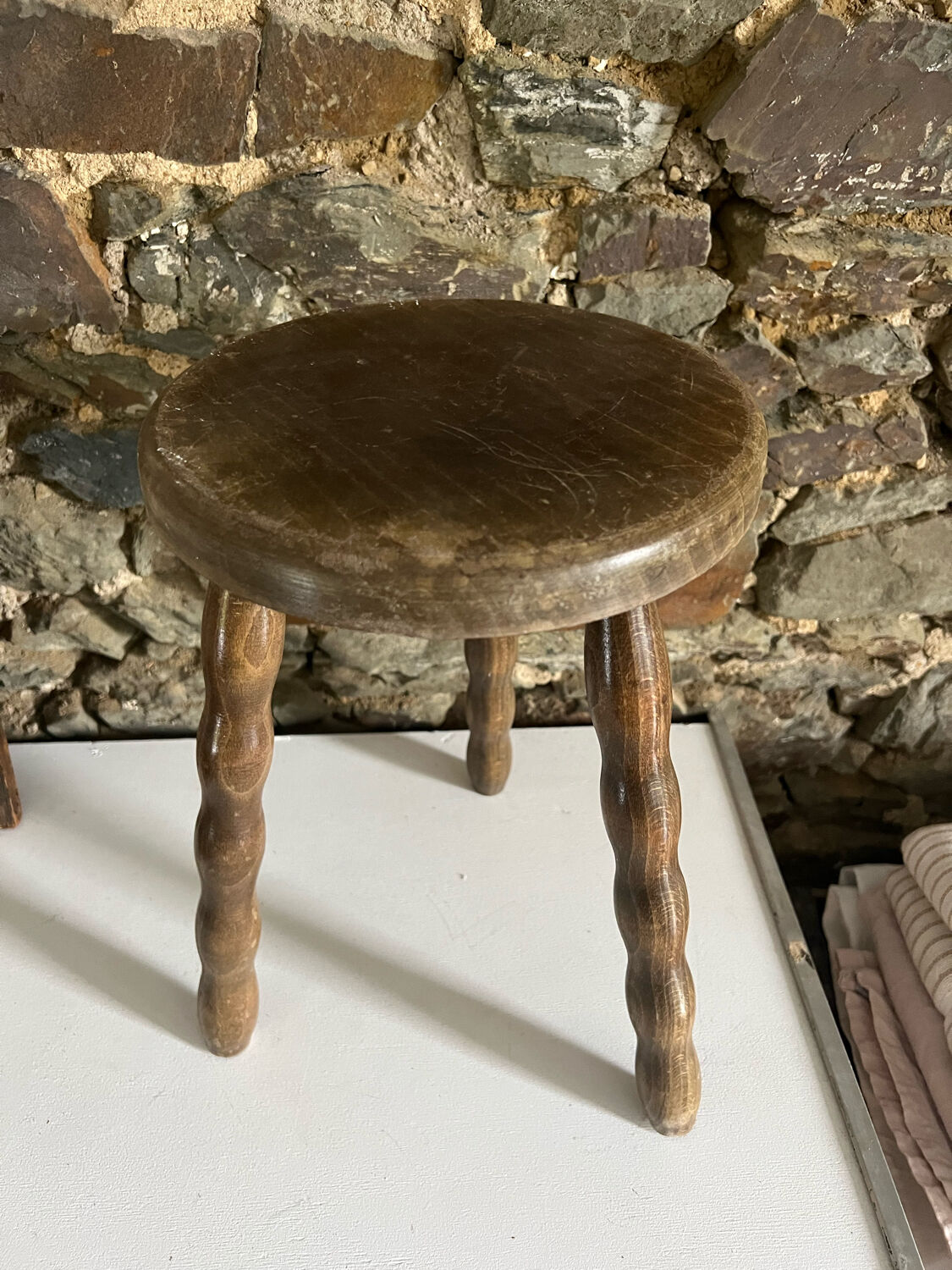 Tripod wooden stool