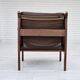 1970s, Norwegian design by Torbjørn Afdal, "Hunter" chair, leather.