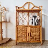 Rattan bookshelf shelf