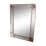 Art deco mirror in wrought iron