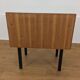 Modernist bedside table from the 1950s, wood and glass.