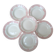 6 assiettes creuses Longwy modèle Toulouse bordure rose terre de fer