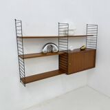 Mid-Century Nisse Strinning string design teak wall unit , 1960s