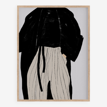 Figure féminine giclée art print, 50x70cm