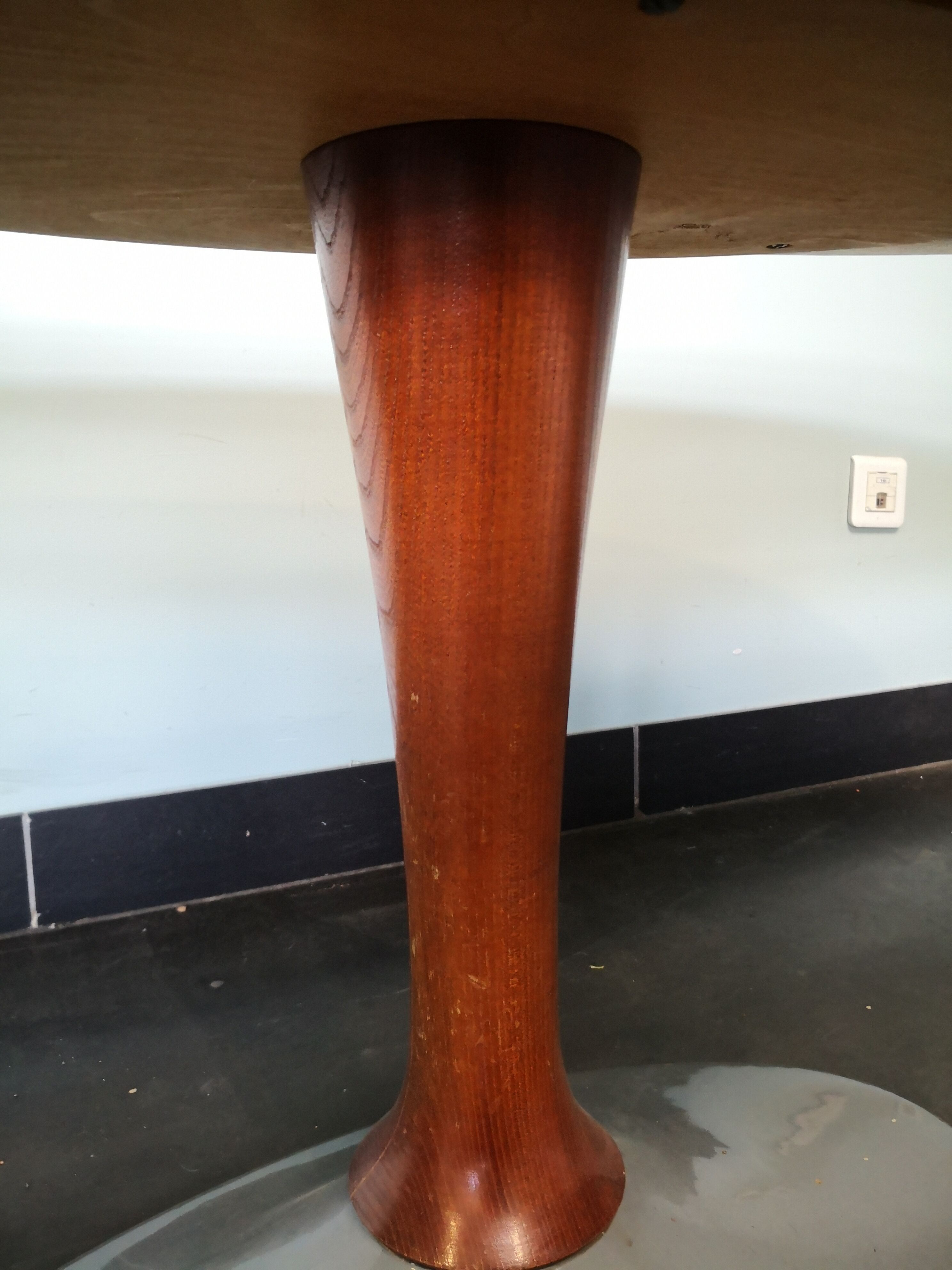 Czech vintage coffee table, wood and metal