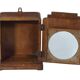 Small old wall display case clock box patina original india