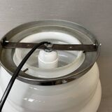 Art Deco style white glass flush mount lamp