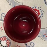 Lot de 6 mazagran en céramique émaillé bordeaux