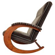 1940s rare design organic rocking chair - czechoslovakia