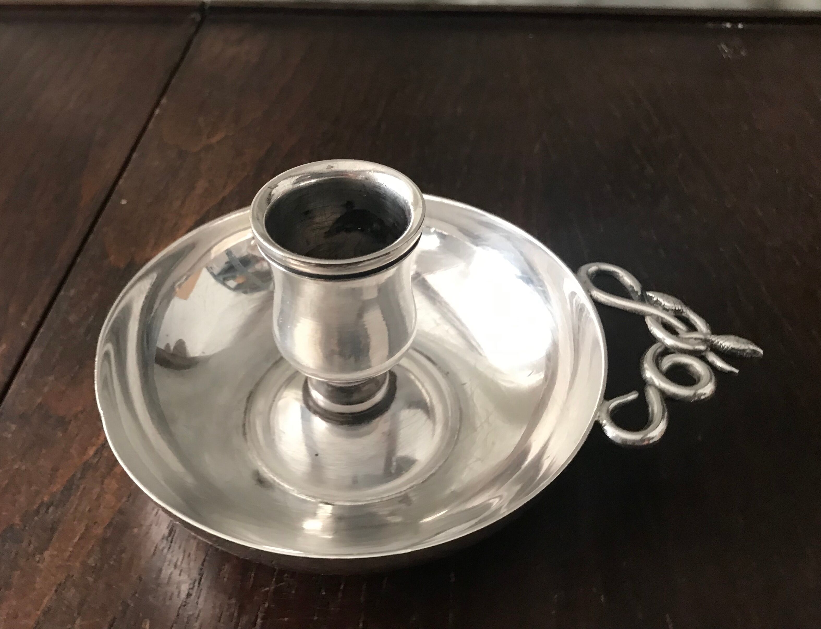 Candle holder Cellar rat Silver metal