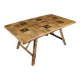 Rattan And Ceramic Dining Room Table Audoux Minnet attribution