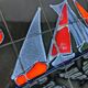 Ceramic coffee table design décor sailboats 1960