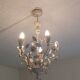 Wrought iron chandelier - Floral decorations - Italy - 1950