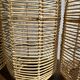 Large lantern-shaped rattan pendant lamp H50 D24