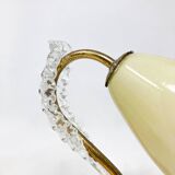 Mid-Century Modern Brass and Glass Table Lamp, 1950s