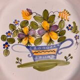 Assiette en faïence décorée main
