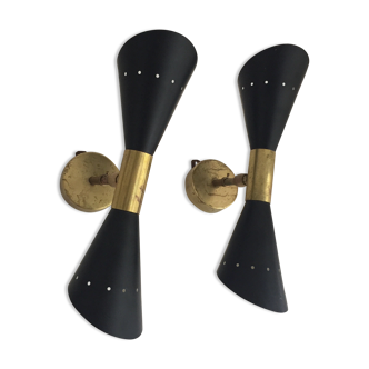 Pair of 1960s wall lamps