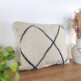 White and black Berber kilim cushion