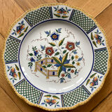 Sarreguemines plate with Montmorency decor