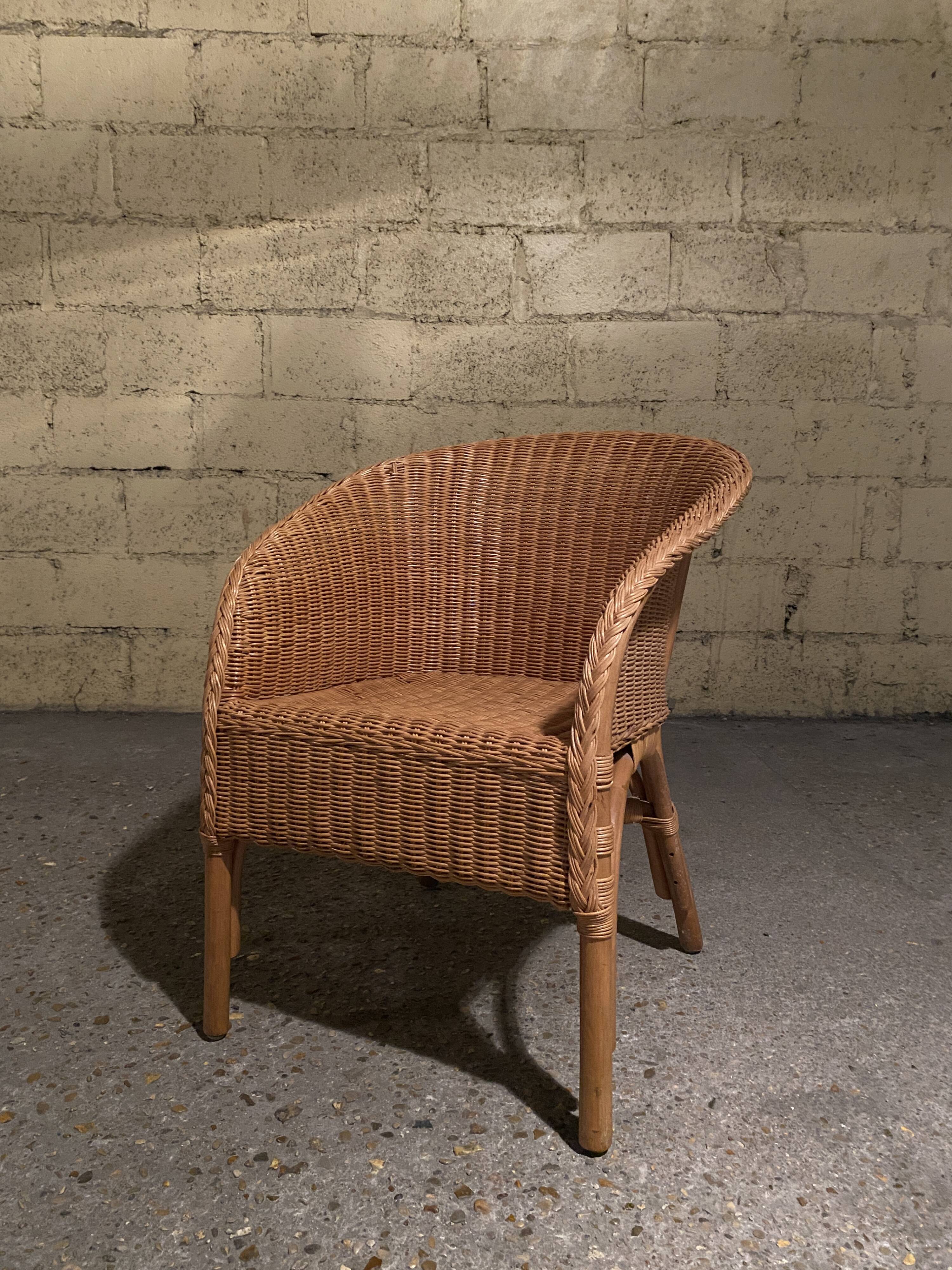 1960s rattan armchair