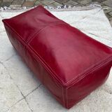 Red leather floor cushion