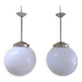 Pair of XXL Arr deco pendants