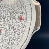 Plat à gâteaux Sarreguemines Roses & Dorures