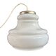 Suspension vintage en verre blanc