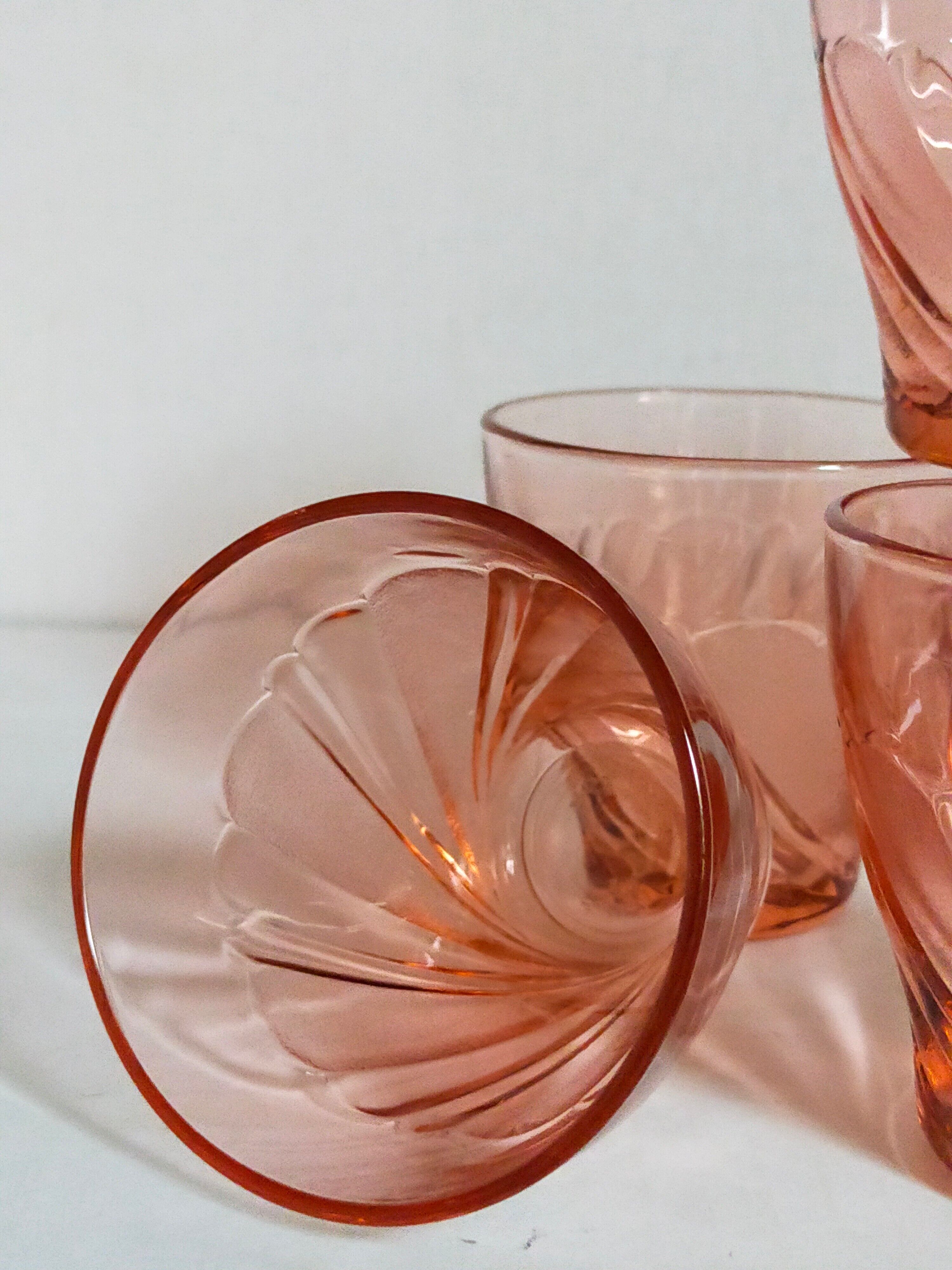 Nine Vereco glasses in Rise glass 80s
