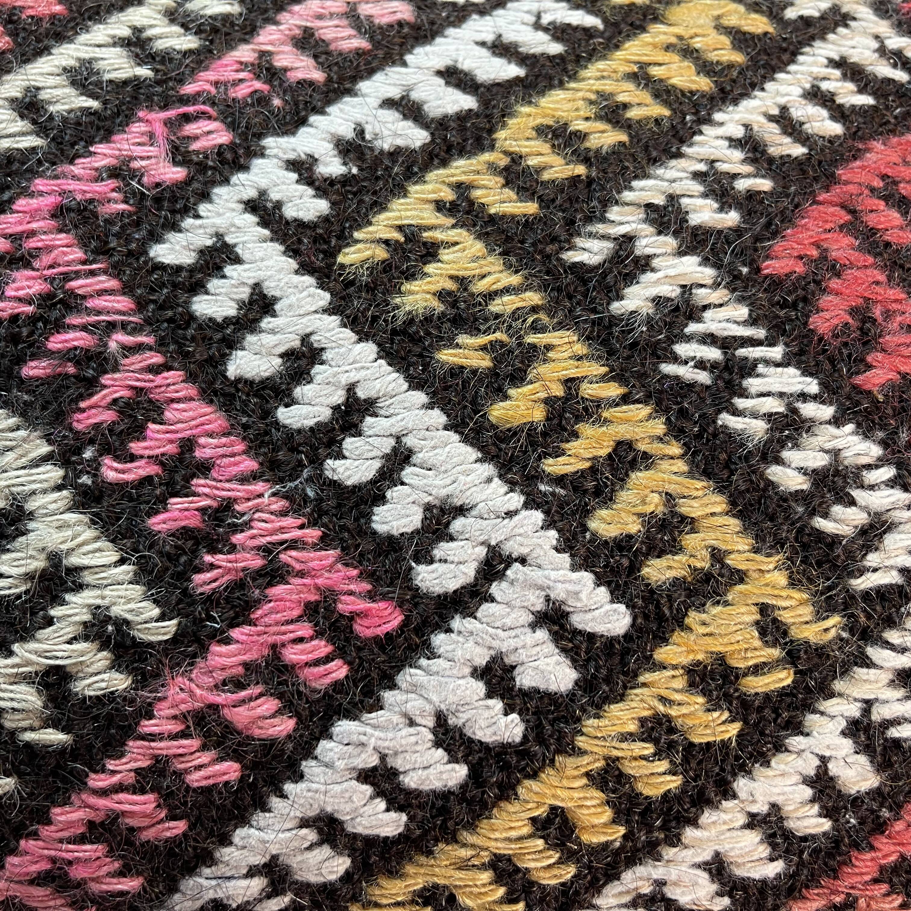 Vintage turkish kilim cushion cover , 30 x 60 cm