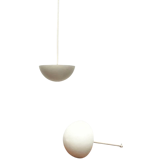 Mid-century modern style fiberglass pendant light, 1960s, set of 2.