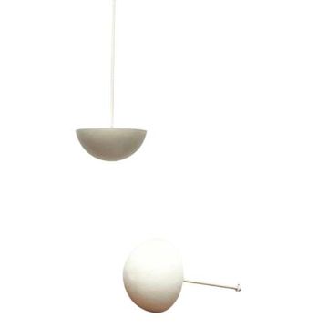 Suspension en fibre de verre de style moderne du milieu du siècle, années 1960, ensemble de 2.