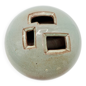 Vase « boule » en grès - 1970s